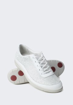 Белые женские полуботинки Suave Oxford 6605PT бел/серебро