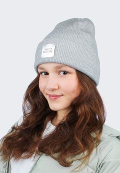 Женская шапка K-C HOHW 043123 2S серебро