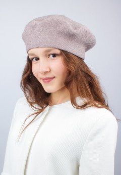 Женский берет K-C HOHW 03423 1S трюфель