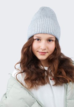 Женская шапка K-C HOHW 03121 1A серебро