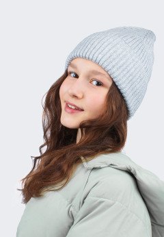 Женская шапка K-C HOHW 03121 1A серебро