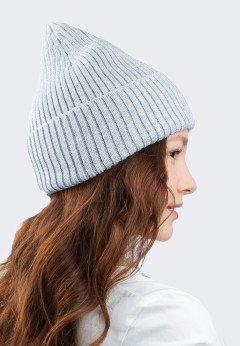 Женская шапка K-C HOHW 03121 1A серебро