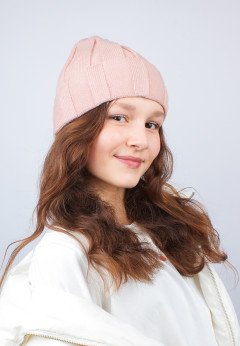 Женская шапка K-C HOHW 02423 1S пудра