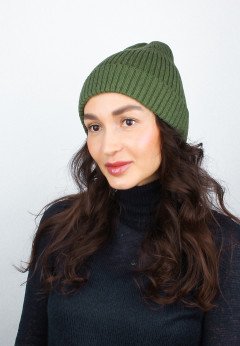 Женская шапка K-C HOHCU 02725 1S хаки