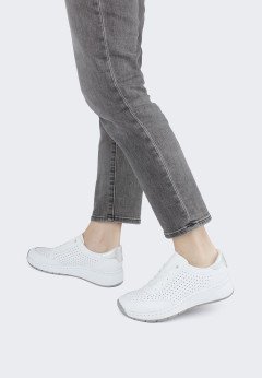 Женские белые кроссовки Rieker N6507-80