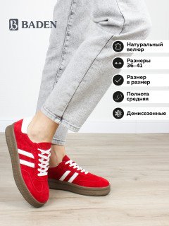 Женские кеды красные Baden EC311-016