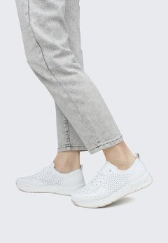 Женские белые кроссовки Rieker 58909-80