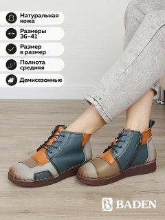 Женские ботинки синие Baden CV322-090