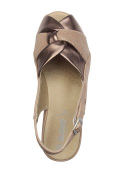 Женские босоножки из натуральной кожи Suave Roma 0026T коричн