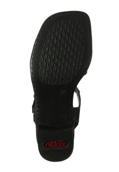 Женские босоножки черные Rieker 62685-00