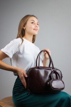 Комплект: женская сумка и кошелёк с ручками Baden XD075-05