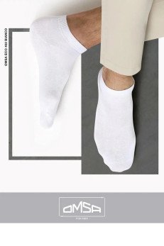 Мужские укороченные носки OMSA ECO 402 bianco