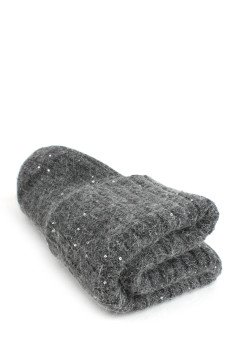 Женская шапка из ангоры K-C HOKHW 30224 2A графит