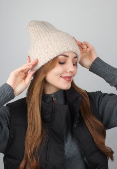 Женская шапка K-C HOKHW 30224 2A крем