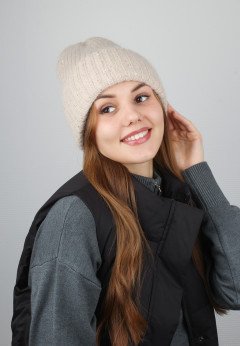 Женская шапка K-C HOKHW 30224 2A крем