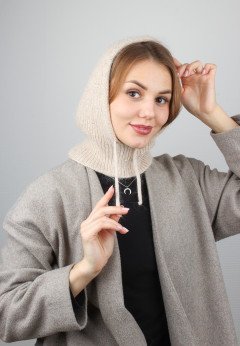 Женский капор со стразами K-C HOCNCW 31024 1A крем