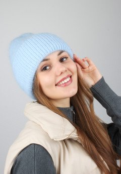 Женская шапка K-C HOHW 09121 1A лазурь