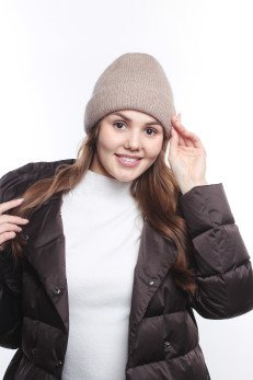 Женская шапка K-C HOHW 20124 1A капучино