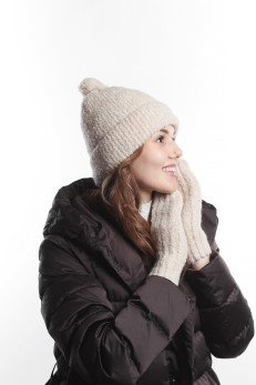Женские рукавицы K-C HOKVW 11524 1A крем