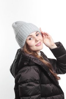 Женская шапка K-C HOHCW 16523 2A серебро