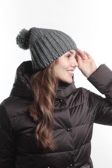 Женская шапка K-C HOHWP F 22624 1A графит