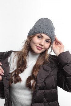 Женская шапка K-C HOKHCW 21025 1A графит