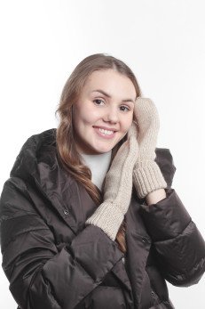 Женские рукавицы K-C HOKVCW 11023 1A крем