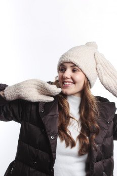 Женская шапка K-C HOHWP F 20624 1A крем