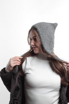 Женская шапка чепчик K-C HOHW 05923 1A графит