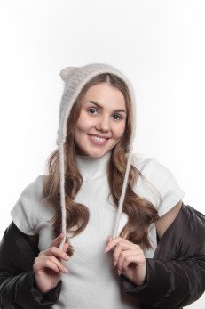 Женская шапка K-C HOHW 05923 1A крем