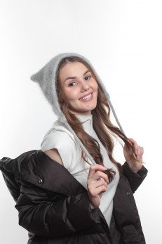 Женская шапка чепчик K-C HOHW 05923 1A серебро