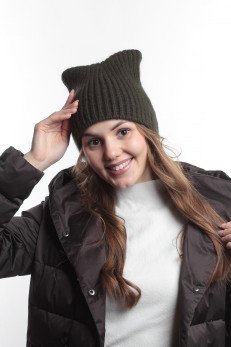 Женская шапка K-C HOHCW 11523 1A хаки