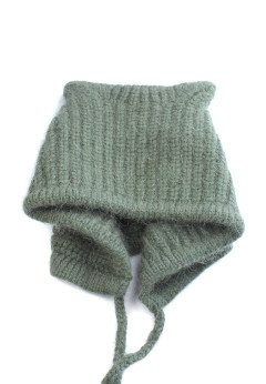Женский чепчик с ушками K-C HOHW 05923 1A хаки