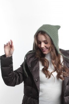 Женская шапка K-C HOHW 05923 1A хаки