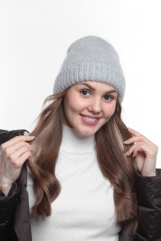 Женская шапка K-C HOKHCW 21025 1A серебро