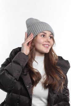 Женская шапка K-C HOKHW 12223 1A серебро