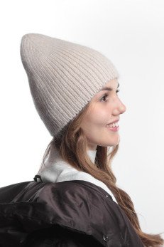 Женская шапка K-C HOKHCW F 22225 1A крем