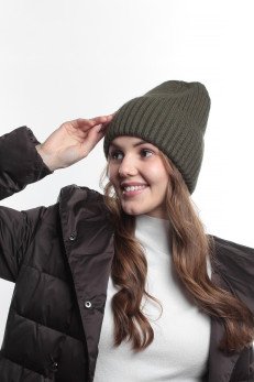 Женская шапка K-C HOKHW 12223 1A хаки