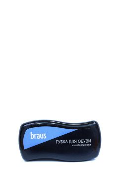 Губка для обуви из гладкой кожи черная Braus 1116 губка д/обуви черн