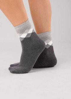 Женские носки CLEVER Д2342П т.сер меланж