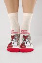 Женские носки с новогодним принтом CLEVER