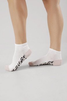 Женские укороченные носки CLEVER Д5505 бел/св.беж
