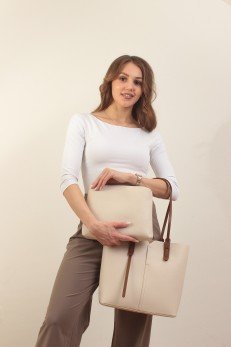 Комплект: Женская сумка-тоут и косметичка Baden XQ046-05