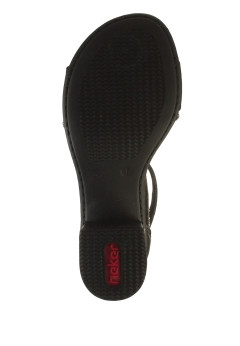 Женские босоножки черные Rieker 64654-00