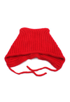 Короткий женский капор с ушками K-C HOHW 05923 1A красн
