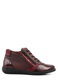 Комбинированные женские ботинки Suave Oxford 6601M бордо