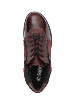Комбинированные женские ботинки Suave Oxford 6601M бордо