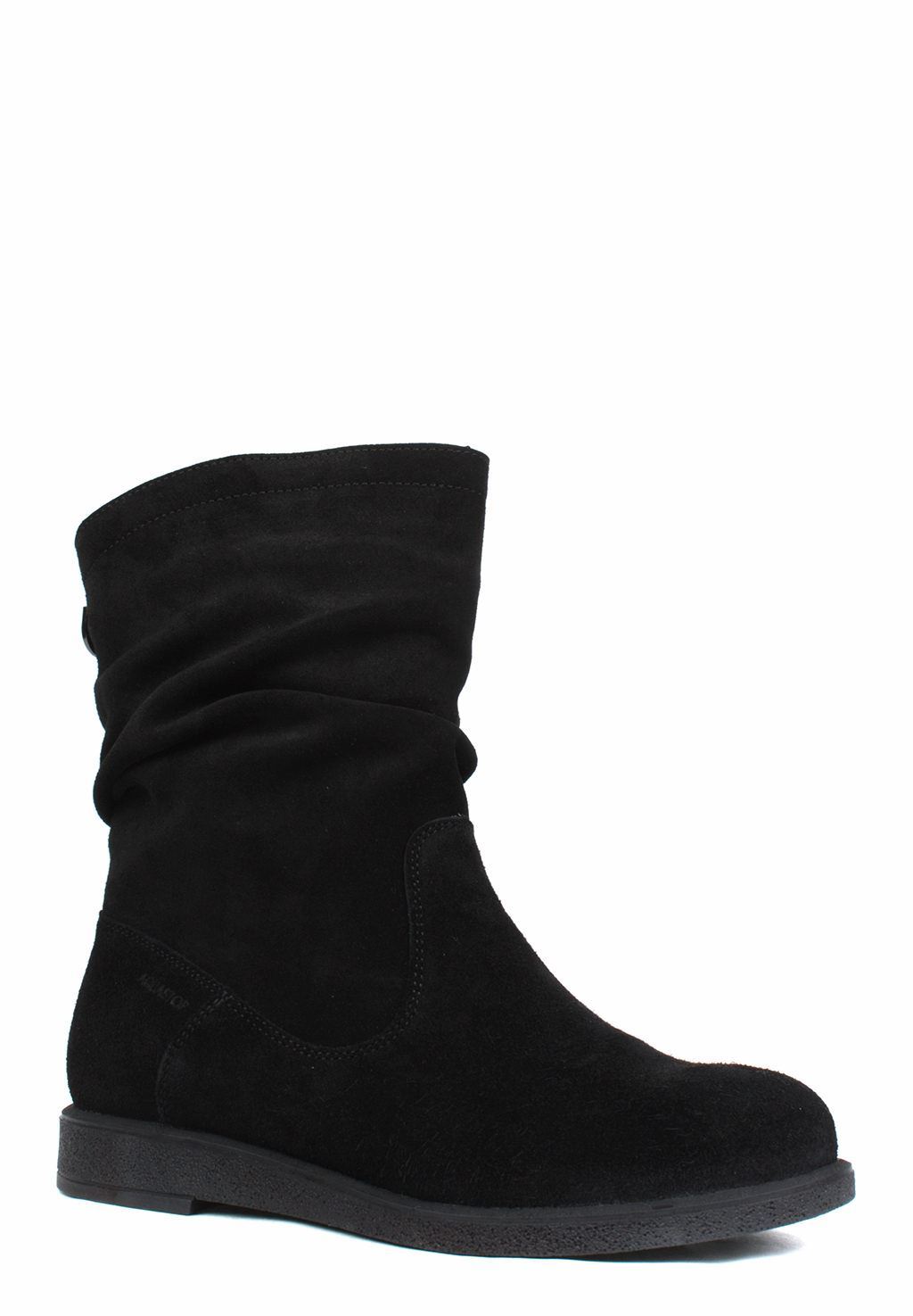 Женские полусапожки Burgerschuhe, черный, из натурального велюра