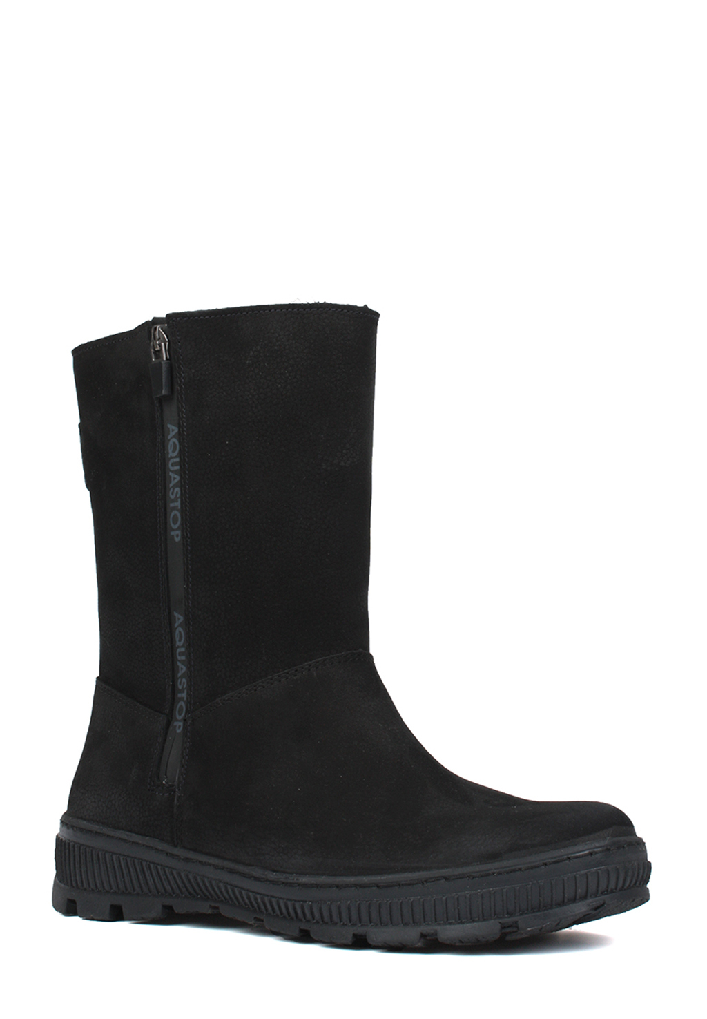 Женские полусапожки Burgerschuhe, черный, из натурального нубука