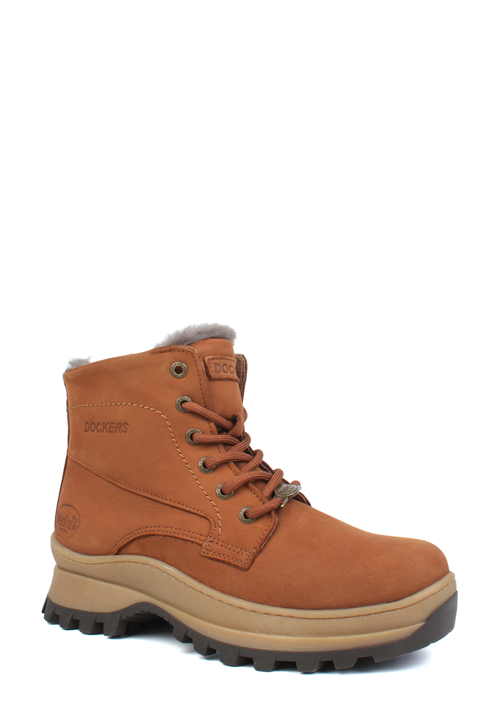 Женские ботинки Dockers, рыжий, из натурального нубука